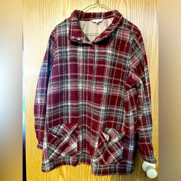 🪵Plaid shacket - Picture 2 of 3